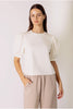 Butter modal round neck with poplin shirt ivory by Before You