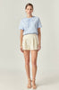 Beaded bow tshirt powder blue by English Factory