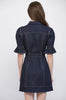 Two front chest pocket denim dress by Fate