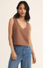 Sloane vneck top teakwood by Z Supply