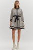 Black white stripe long sleeve mini by Entro