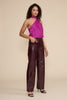 Cleo faux leather pant wine by Lucy Paris