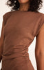 Camino textured mini dress teakwood by Z Supply