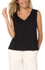 Sleeveless shirred detail knit top black by Liverpool