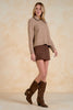 Stitch collar sweater mocha by Elan