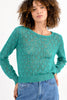 Emerald green shimmer sweater by Molly Bracken