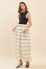 Cream and black tulle ruffle maxi by TCEC