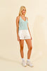 Aqua heathered halter top by Molly Bracken