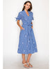 Azure lace shirt midi dress by Meet Me in Santorini