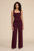 Leanne peplum top wine by Lucy Paris