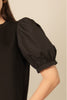 Butter modal round neck with poplin shirt black by Before You