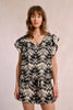 Beige Doli Printed Woven Top by Molly Bracken