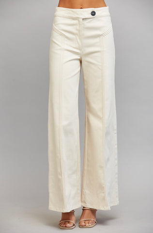 Decorative vertical seam detail high waisted flare by Fate
