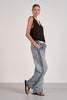 Sleeveless sweater layer tee black by Elan