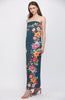 Botanical border print strapless maxi dress by Fate