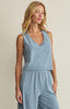 Sloane v neck denim tank ocean air indigo by Z Supply