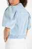 Puff sleeve cropped trucker jacket by Liverpool