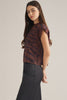 Brown and black animal print sweater by Entro