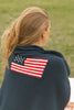Cotton knit American flag sweater by Before You