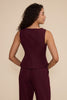 Leanne peplum top wine by Lucy Paris