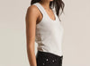 Sirena rib tank in light heather grey by Z Supply