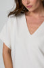 V neck dolman sleeve top cream by Liverpool