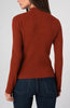 Long sleeve turtleneck sweater auburn rust by Liverpool