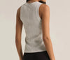 Sirena rib tank in light heather grey by Z Supply