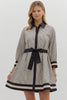 Black white stripe long sleeve mini by Entro