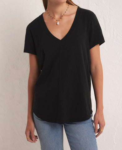 Asher v-neck tee black by Z Supply