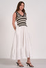 Black and white woven top dress by Elan