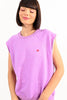 Lilac heart muscle sweatshirt by Molly Bracken