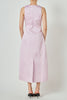 Sleeveless satin column midi lilac by English Factory