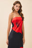 Black red flower maxi dress