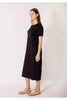 Short sleeve midi dress black by P. Cill