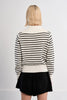Black and white stripe knit jacket by Molly Bracken