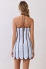 Piped halter mini dress by TCEC