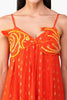 Embellished tangerine Ariel flared maxi by America & Beyond