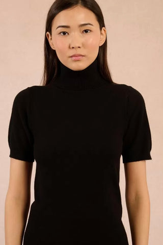 Short sleeve turtleneck black by Molly Bracken