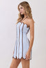 Piped halter mini dress by TCEC