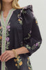 Black purple floral top by Entro