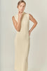 Cable knit mock neck midi dress by English Factory