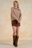 Stitch collar sweater mocha by Elan