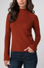 Long sleeve turtleneck sweater auburn rust by Liverpool