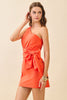 Orange one shoulder mini by TCEC