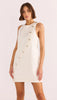 Tabitha wave button mini dress white by Mink Pink