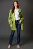 Faux leather billowy sleeve jacket matcha by Before You