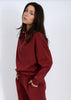 Seanni soft knit half zip pullover chili by RD Style
