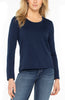 Long sleeve scoop neck tee dark navy by Liverpool