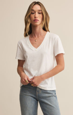 Weekdays vneck tee white by Z Supply